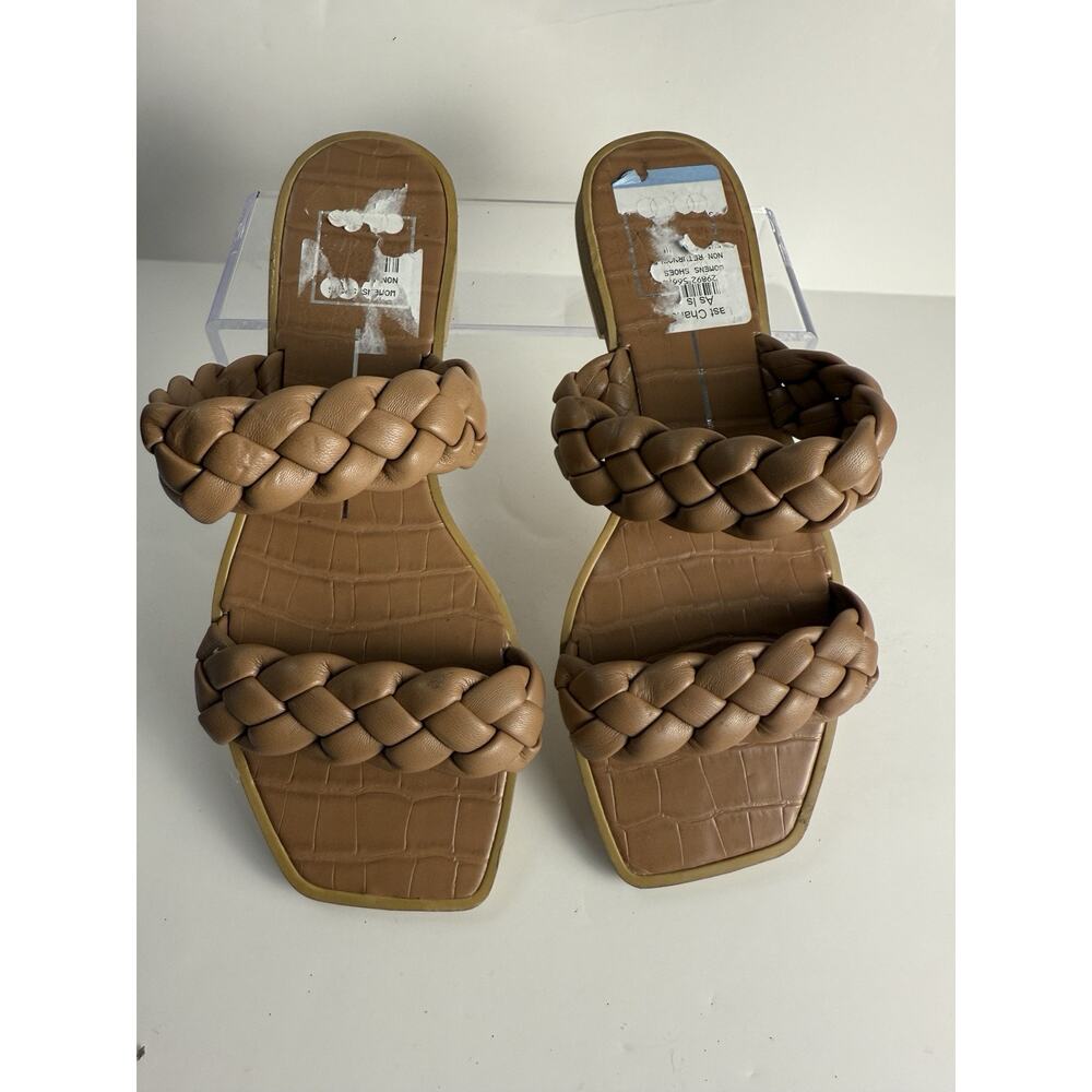 Dolce Vita Sandals Womens 6 Indy Caramel Stella Brown Braided‎ Slip On Shoes - Picture 3 of 6